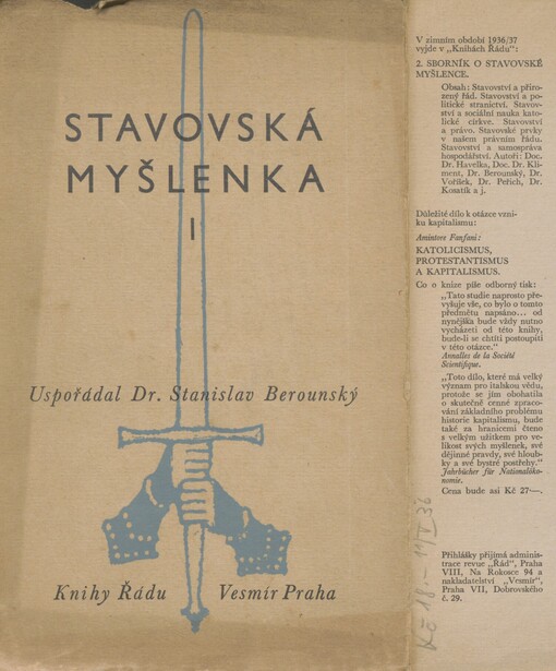 Stavovská myšlenka: I. sborník statí