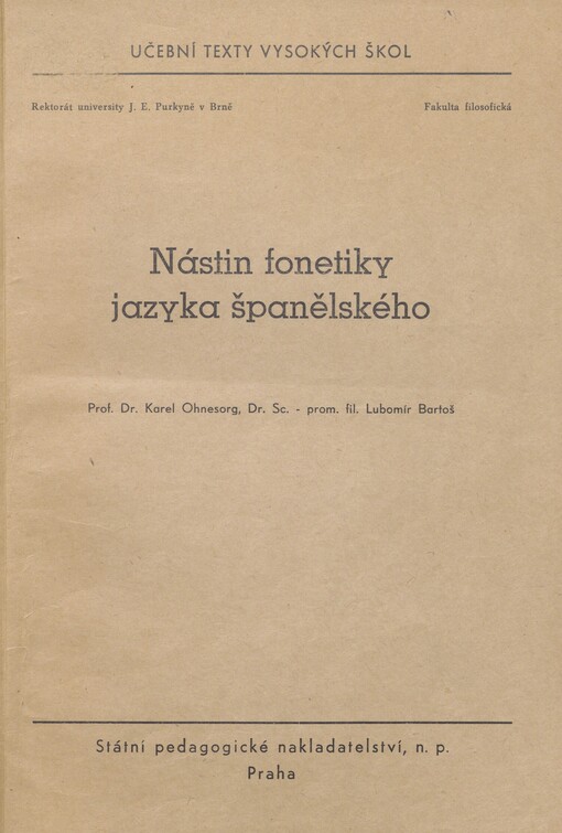 Nástin fonetiky jazyka španělského