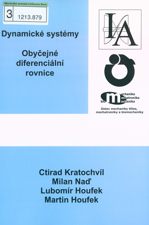 Dynamické systémy: obyčejné diferenciální rovnice