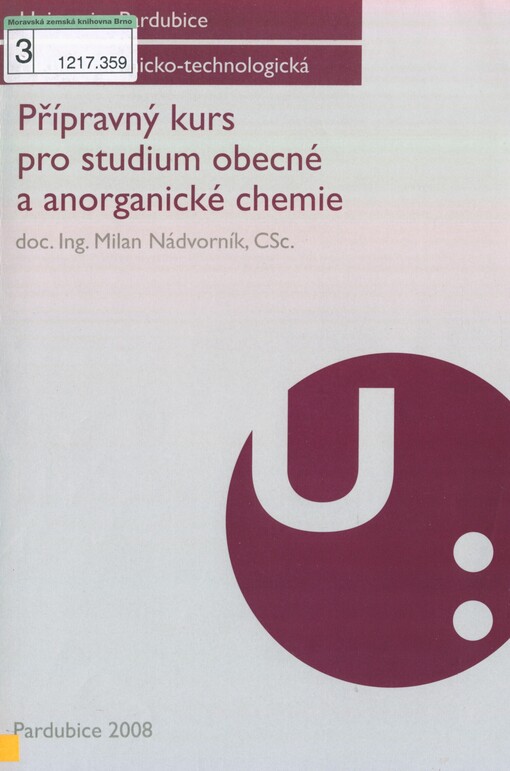 Přípravný kurs pro studium obecné a anorganické chemie