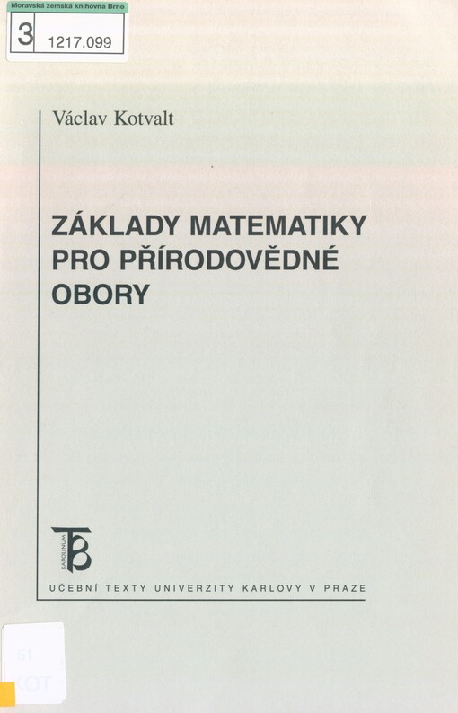 Základy matematiky pro přírodovědné obory