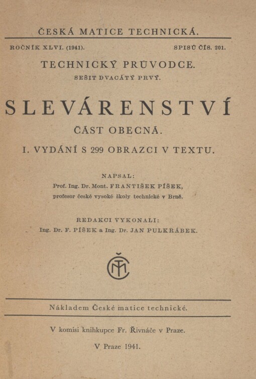 Slévárenství: část obecná