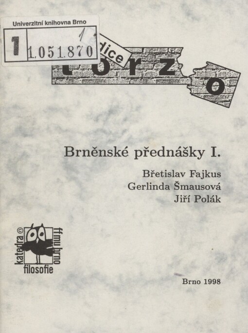 Brněnské přednášky. 1