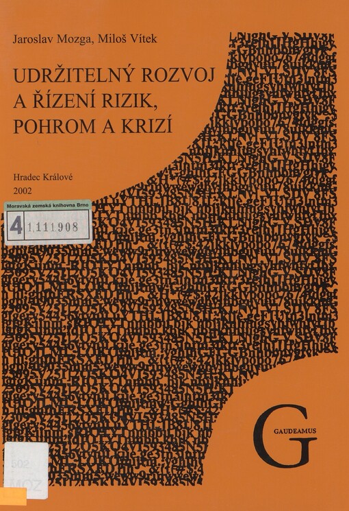 Udržitelný rozvoj a řízení rizik, pohrom a krizí