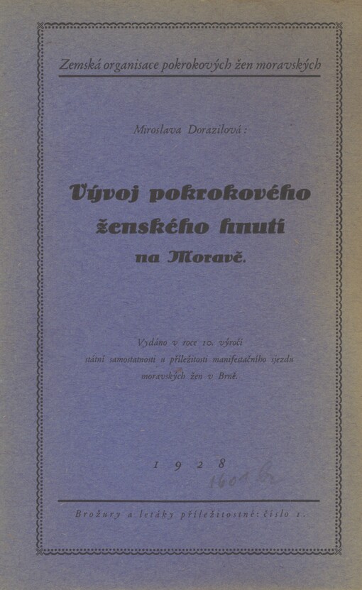Vývoj pokrokového ženského hnutí na Moravě