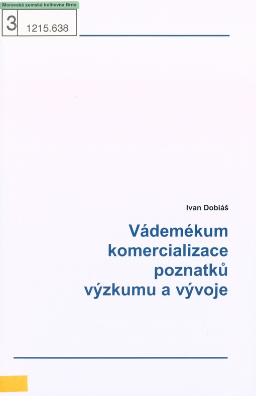 Vádemékum komercializace poznatků výzkumu a vývoje