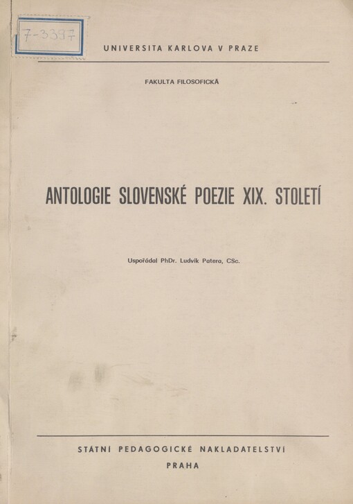 Antologie slovenské poezie XIX. století