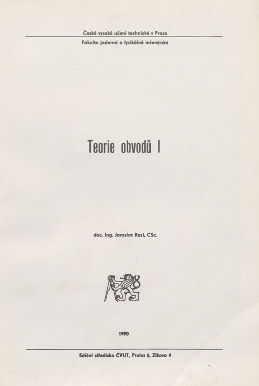 Teorie obvodů I
