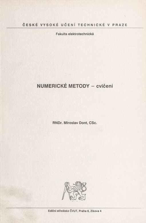 Numerické metody - cvičení