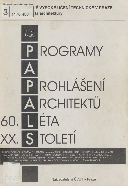 Programy a prohlášení architektů: 60. léta XX. století
