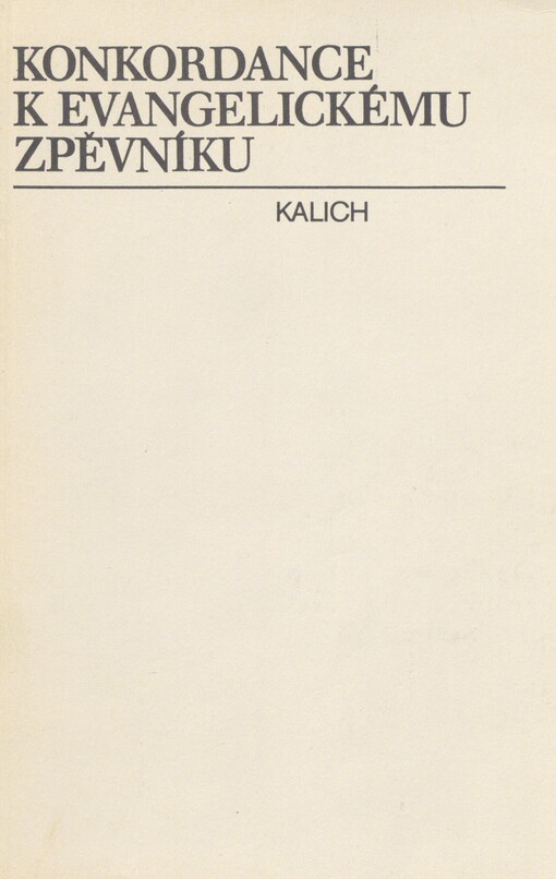Konkordance k Evangelickému zpěvníku