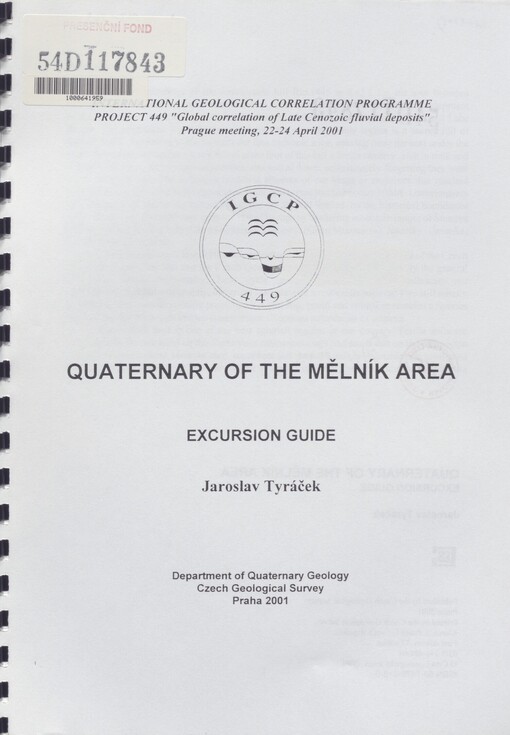 Quaternary of the Mělník area: excursion guide