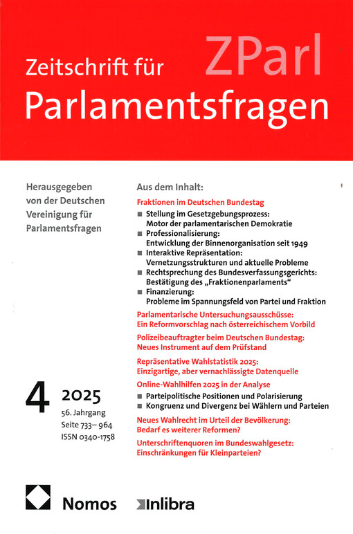 Zeitschrift für Parlamentsfragen