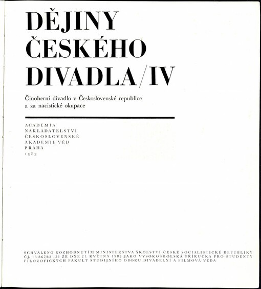 Dějiny českého divadla: Činoherní divadlo v Československé republice a za nacistické okupace