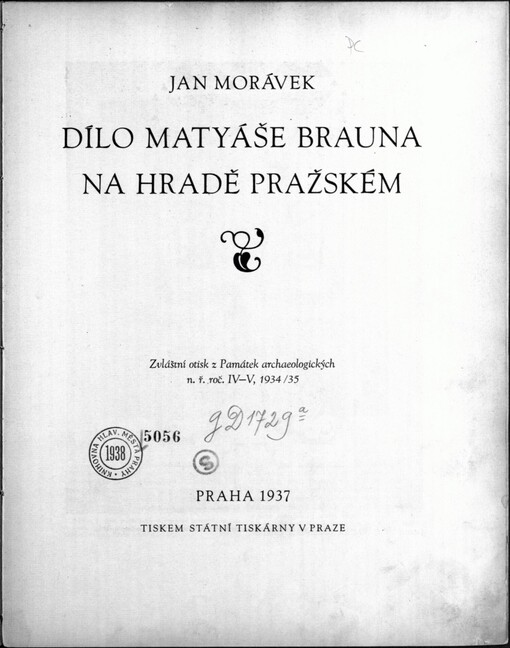 Dílo Matyáše Brauna na hradě Pražském