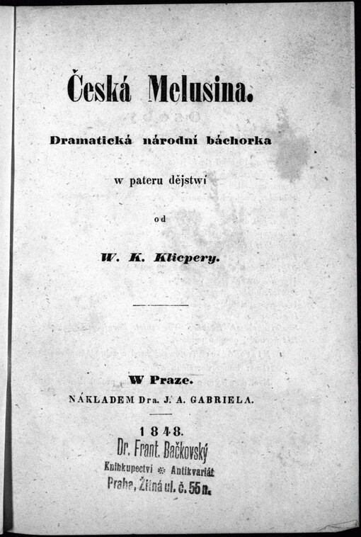 Popelka Waršawská, Israelitka, Česká Melusina,
                Brněnské kolo