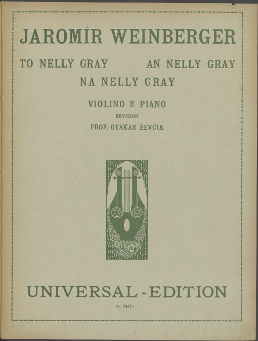 Drei Stücke für Violine und Klavier. 1. To Nelly Gray