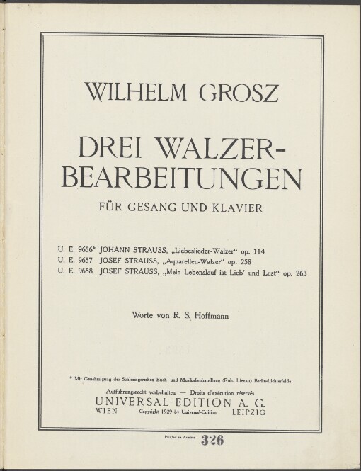 Liebeslieder: Op. 114