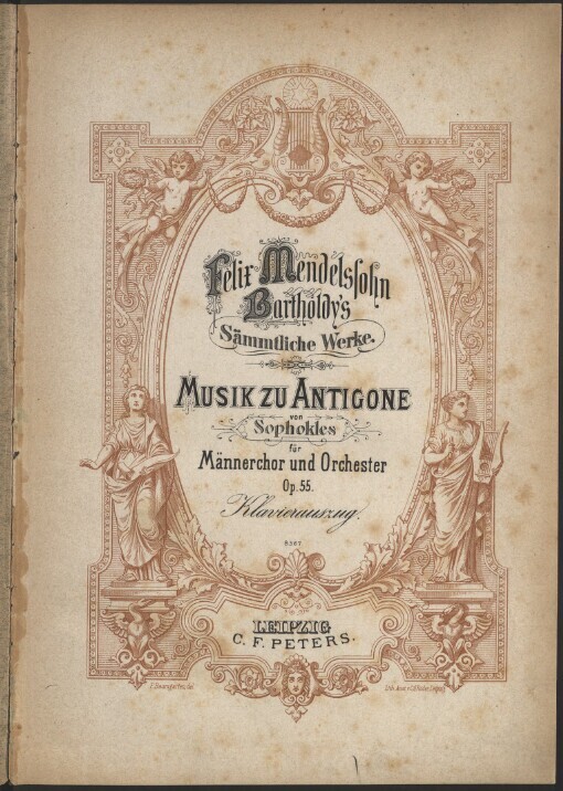 Musik zu Antigone: für Männerchor und Orchester ; op. 55 ; Klavierauszug