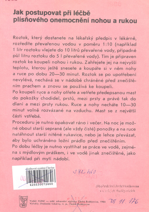 Jak postupovat při léčbě plísňového onemocnění nohou a rukou