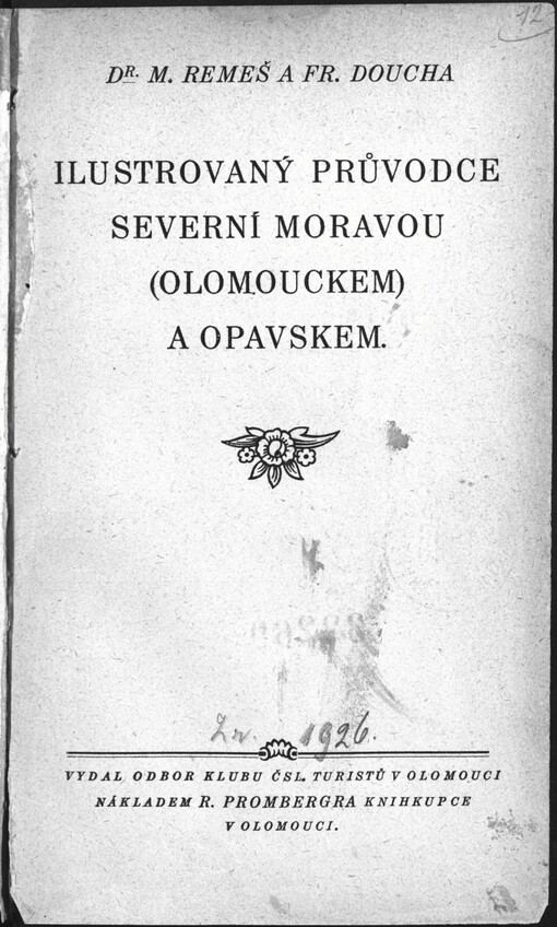 Ilustrovaný průvodce severní Moravou (Olomouckem) a Opavskem