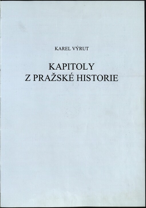 Kapitoly z pražské historie