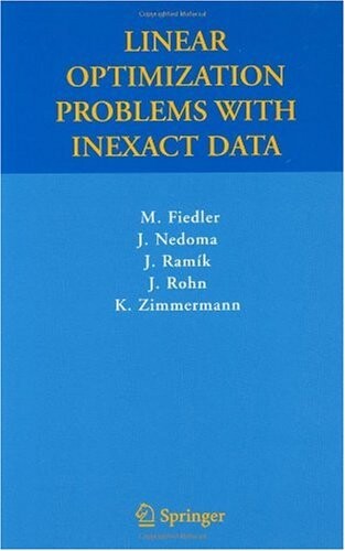 Linear optimization problems with inexact data