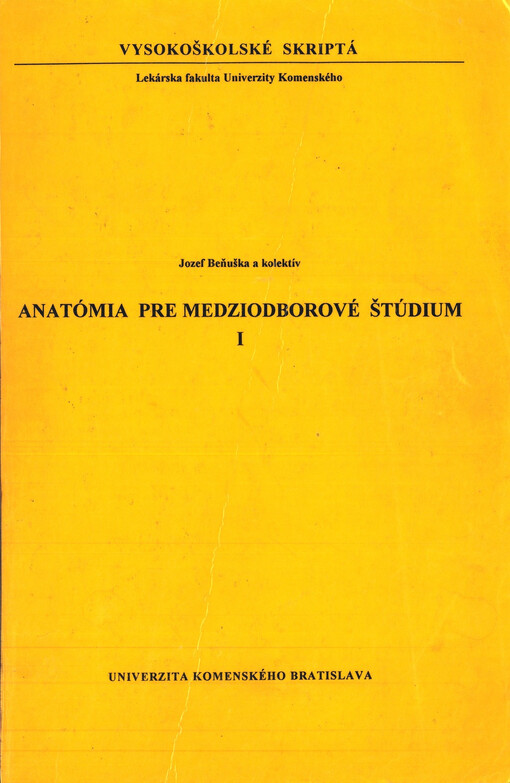 Anatómia pre medziodborové štúdium. 1