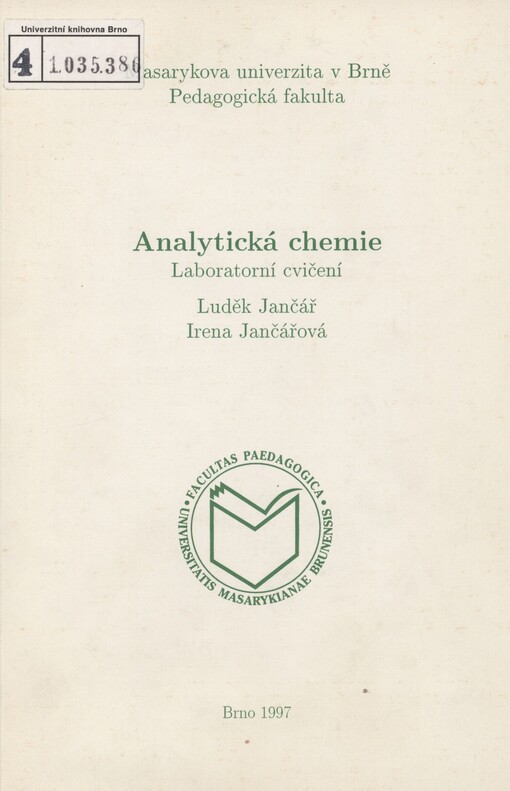 Analytická chemie: laboratorní cvičení