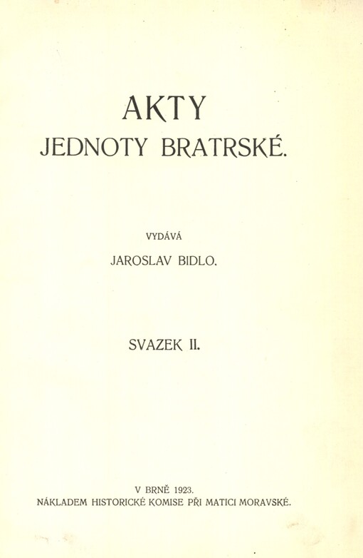 Akty Jednoty bratrské