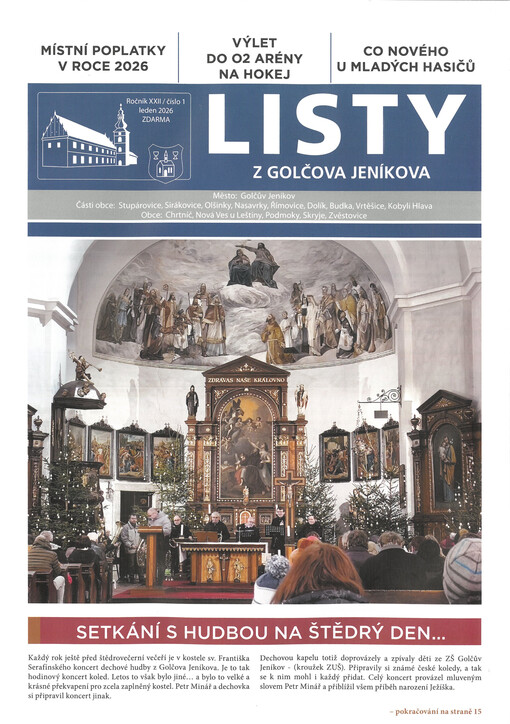 Listy z Golčova Jeníkova : pro obce: Golčův Jeníkov, Dolík, Chlumek, Chrtníč, Kobylí Hlava, Nasavrky, Nová Ves, Olšinky, Podmoky, Římovice, Skryje, Sirákovice, Stupárovice, Vrtěšice a Zvěstovice