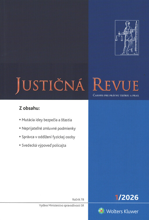 Justičná revue : časopis pre právnu teóriu a prax
