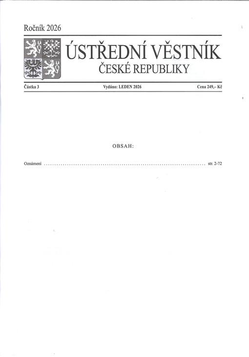 Ústřední věstník České republiky