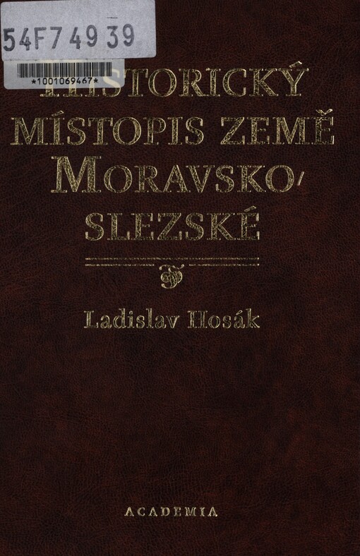 Historický místopis země Moravskoslezské