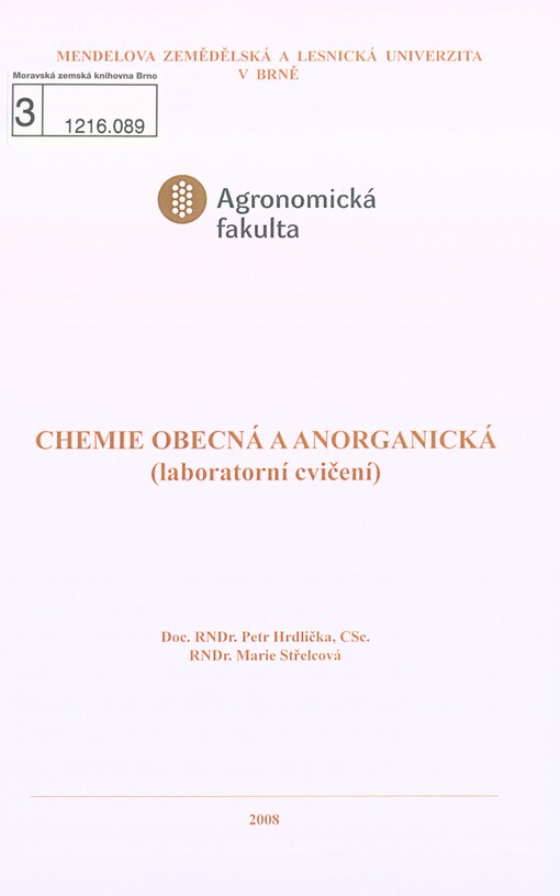 Chemie obecná a anorganická: (laboratorní cvičení)