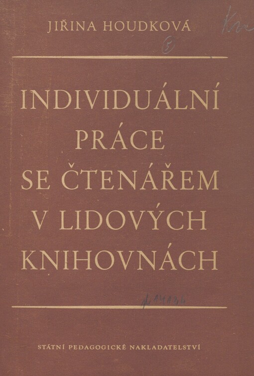 Individuální práce se čtenářem v lidových knihovnách