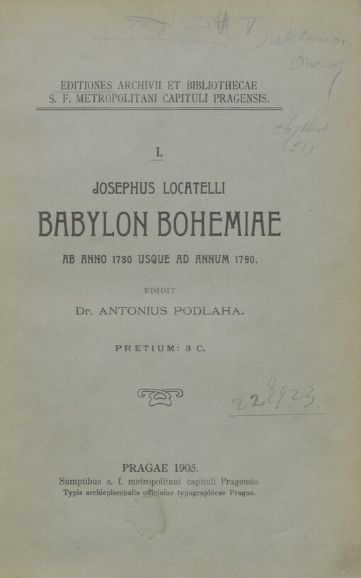 Babylon Bohemiae: ab anno 1780 usque ad annum 1790