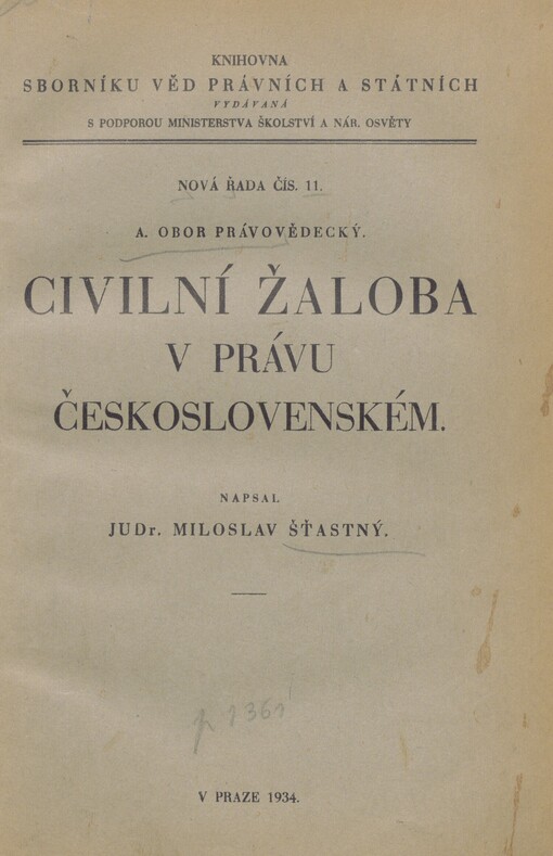 Civilní žaloba v právu československém