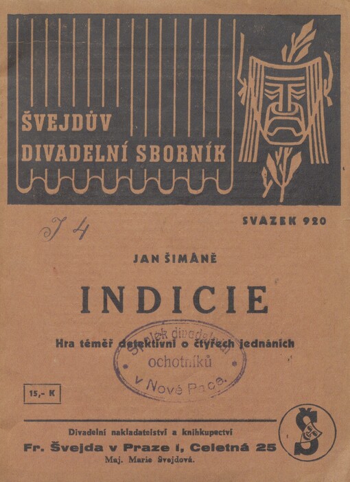 Indicie: hra téměř detektivní o čtyřech jednáních