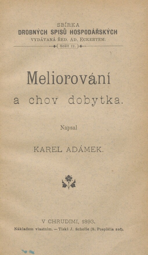 Meliorování a chov dobytka