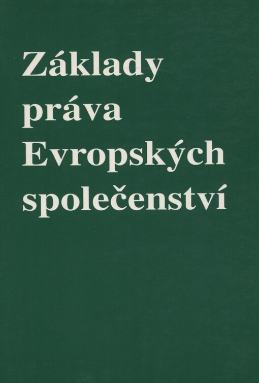 Základy práva Evropských společenství