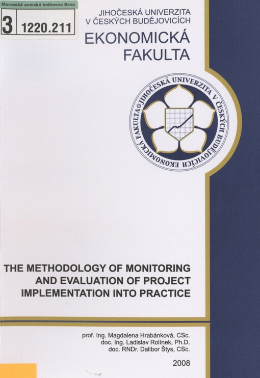 The methodology of monitoring and evaluation of project implementation into practice