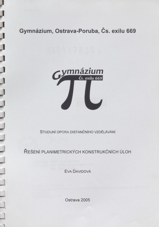Řešení planimetrických konstrukčních úloh