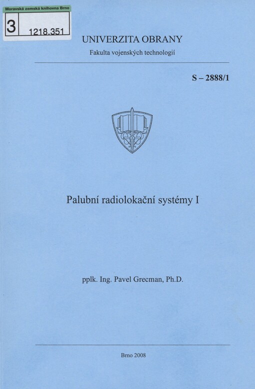 Palubní radiolokační systémy I