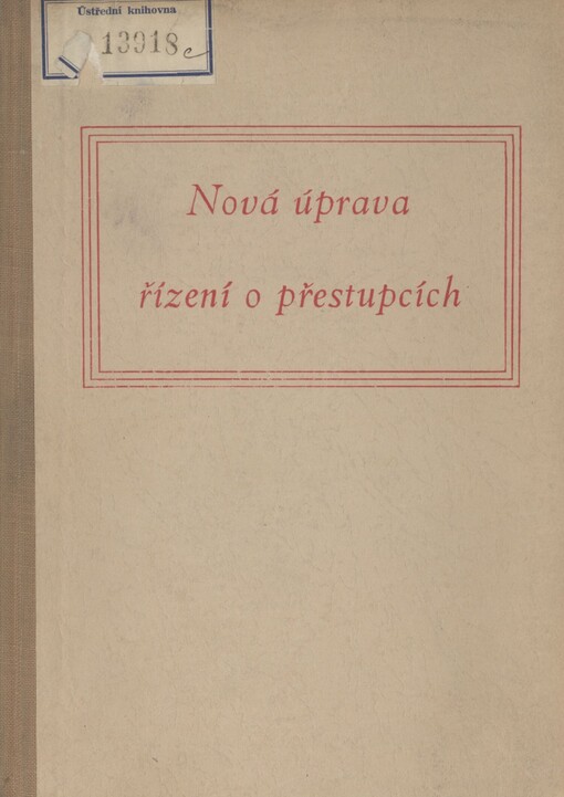 Nová úprava řízení o přestupcích