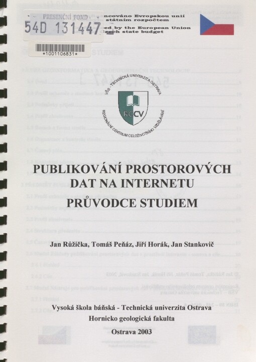 Publikování prostorových dat na internetu: průvodce studiem