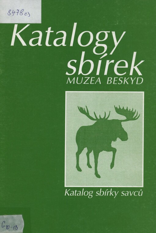 Katalog sbírky savců: [(Mammalia)]