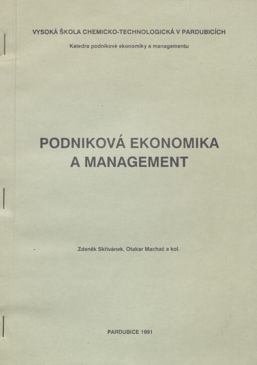 Podniková ekonomika a management