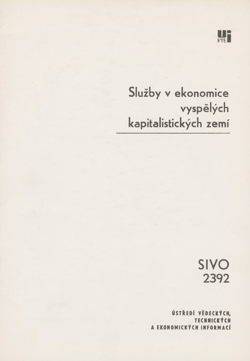 Služby v ekonomice vyspělých kapitalistických zemí