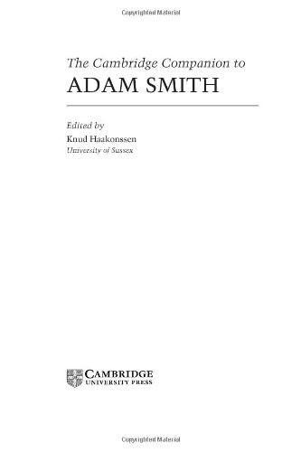 The Cambridge Companion to Adam Smith (Cambridge Companions to Philosophy)